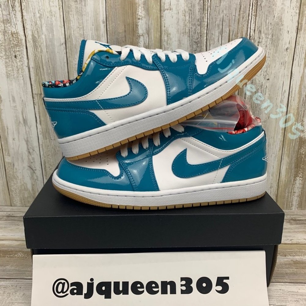 Air Jordan 1 Low Cyber Teal - Picture 2 of 6
